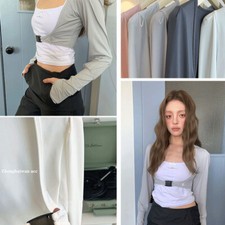 Plain Shrug Raglan Sleeves Cardigan Arm Cover Ladies Top Cropped Cape Fashion