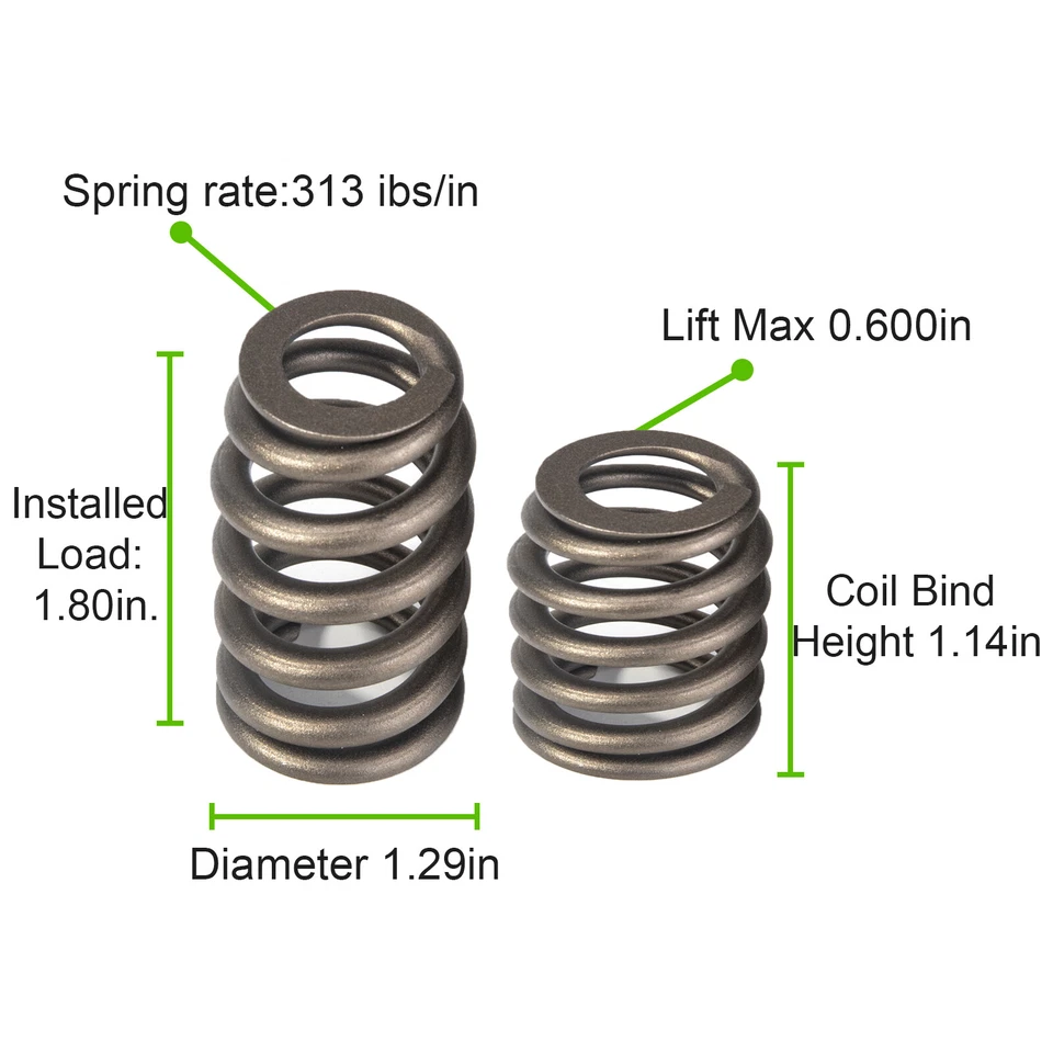LS VALVE SPRINGS Pac1218-16 For GM LS1 LS2 LS3 LS6 4.8 5.3 6.0 6.2L - .600" LIFT - Image 4 of 4