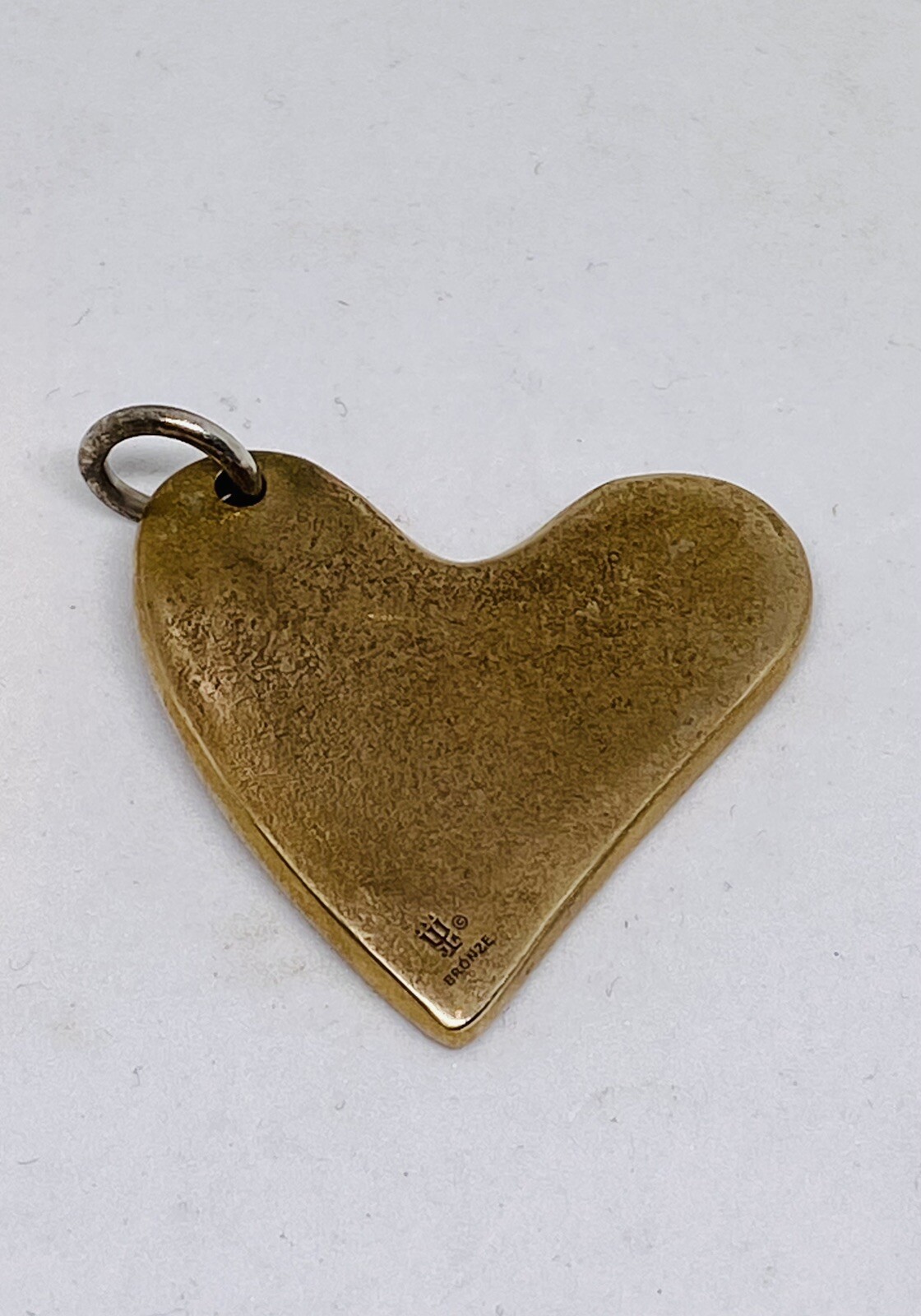 Retired James Avery Fearless Bronze Heart Pendant Lar… Gem