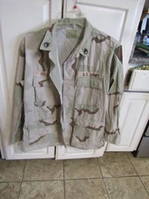 GENUINE MILITARY US ARMY DESERT CAMO COAT JACKET SSG HOLLAND 1ST INFANTRY DIV LR