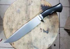 Custom made D2 Steel Hunting Bowie Survival Knife Micarta Handle Duty paid