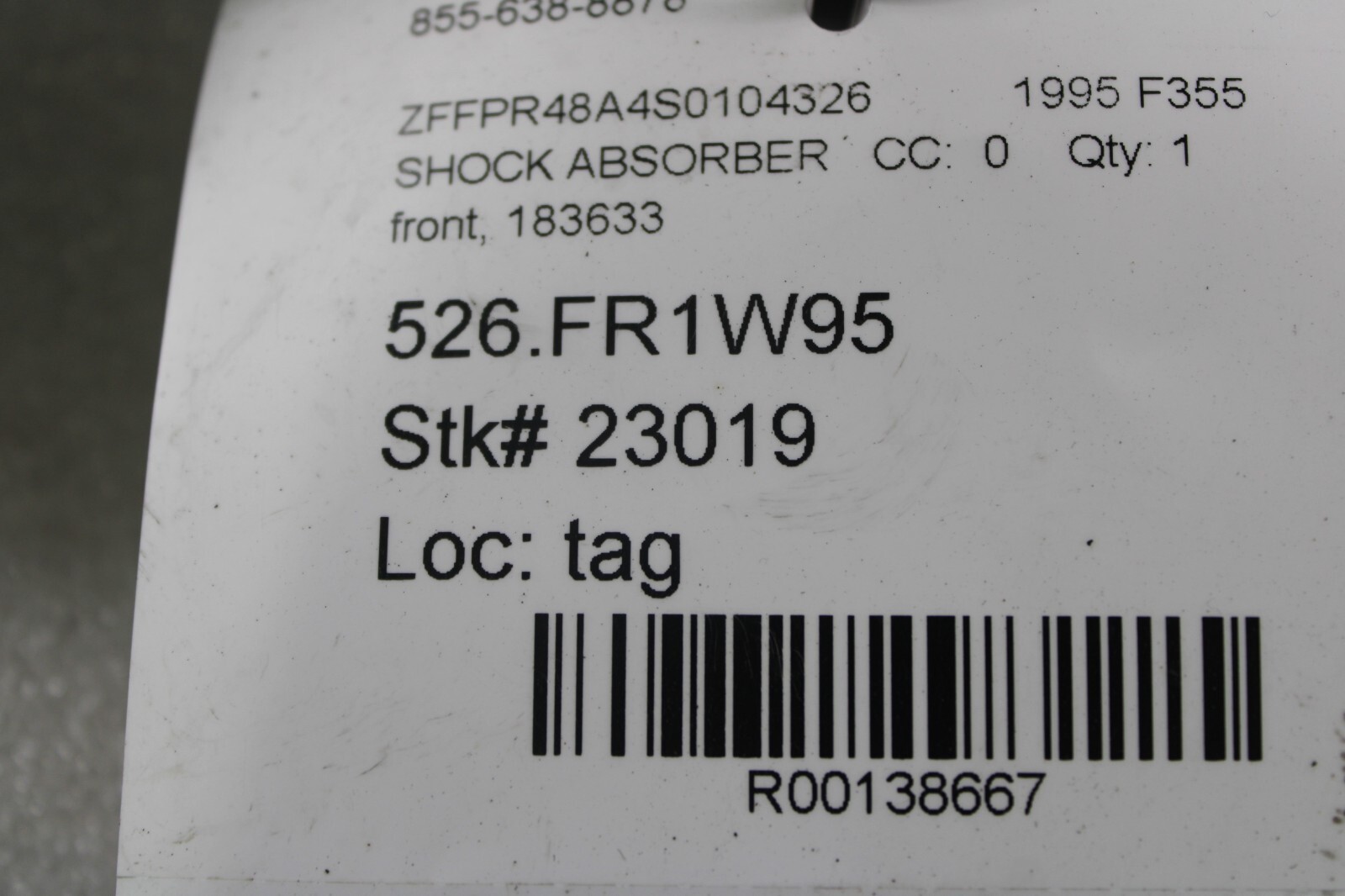 Ferrari F355, Front Shock Absorber, Used, P/N 183633