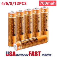 For Panasonic Cordless Phones Rechargeable Batteries 1.2V AAA Ni-MH 700mAh US