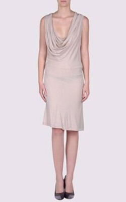 New Brian Dale Women Beige Dress Soft Stretchy Flattering Sleeveless Size M 10