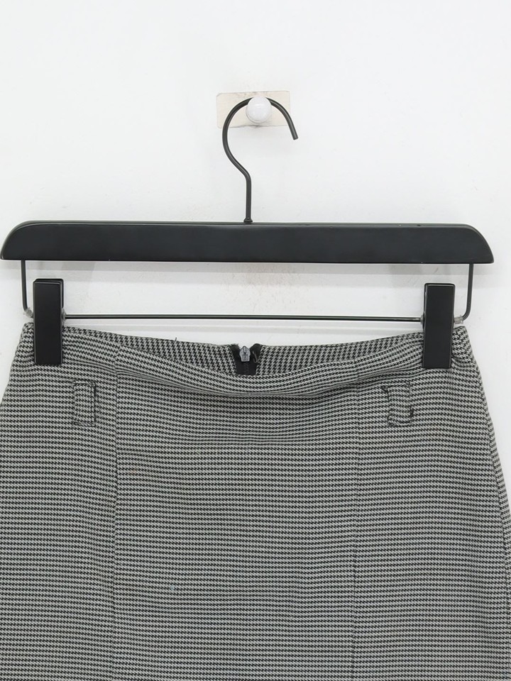 Women's Mini Skirt UK 8 Grey Polyester with Elastane, Viscose
