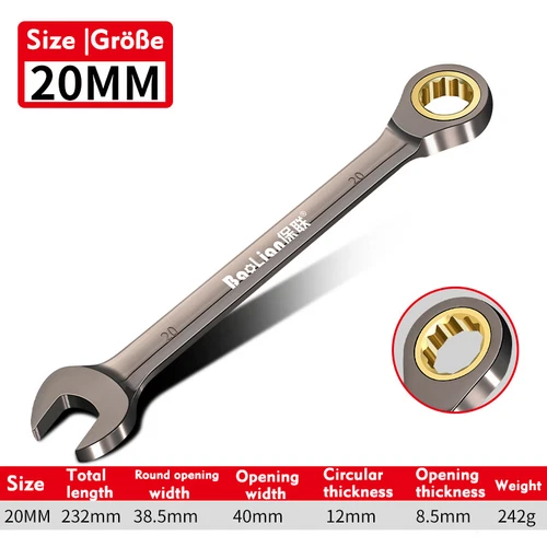 6mm - 32mm Ratschen-Ringmaulschlüssel Ratschenschlüssel Knarrenschlüssel SW - Bild 22 von 58