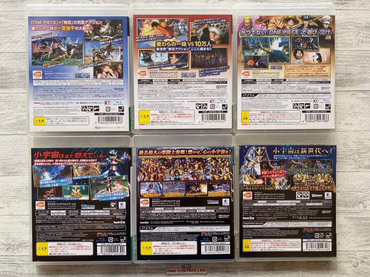 SONY PS3 One Piece Kaizoku Musou 1 2 3 & Saint Seiya set from