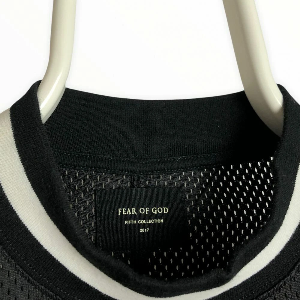 Fear of God black reticulated long sleeve t-shirt fifth collection 5th L