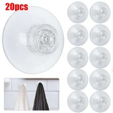 20PCS Strong Suction Cups with M4 Screw Rod Knurled Hook Clear Kitchen Glass
