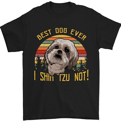Best Dog Ever I Shih Tzu Not Funny Herren T-Shirt 100% Baumwolle