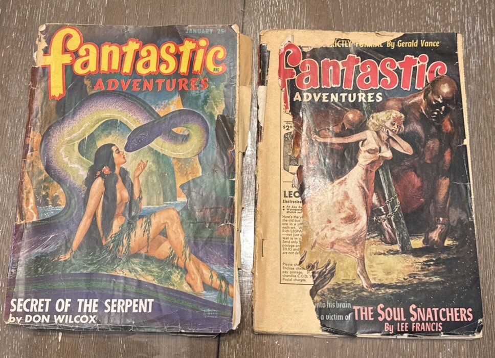 Fantastic Adventures Pulp / Magazine Vol. 14 #5 & Vol. 10 #1 Low Grade