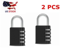 2- 3 Combination Lock Resettable 4-Digit Anti Rust Weatherproof Padlock US Sale