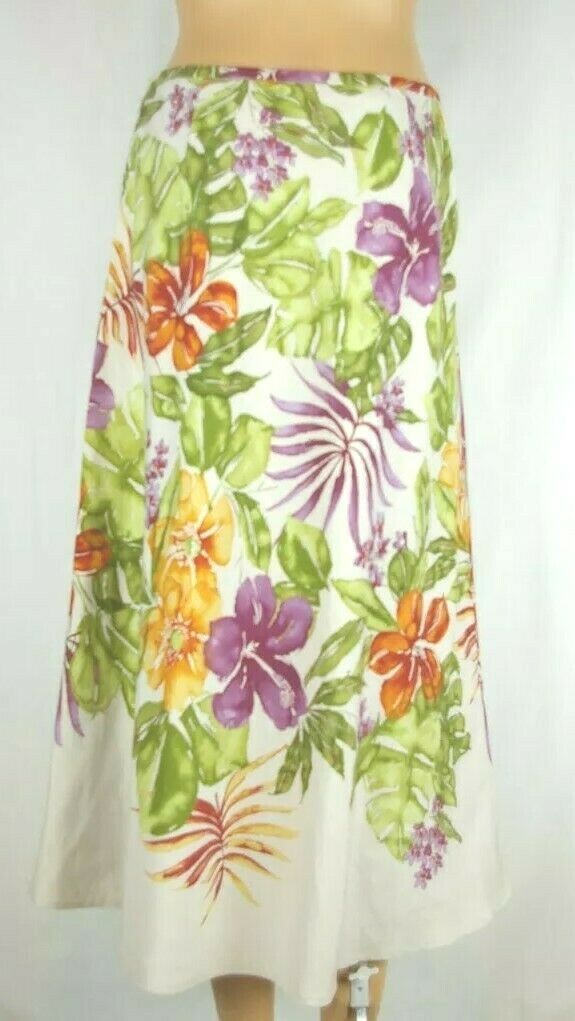 Talbots Petites Multi- Colored Flat Front Floral … - image 5