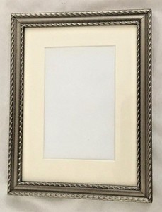 Silvertone 7X9 Hash Marked Metal FRAME Holds Matted 4X6" Photo | eBay