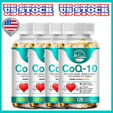 480PCS CoQ10 200mg Capsules - Heart Health & Cellular Energy Ubiquinol Support