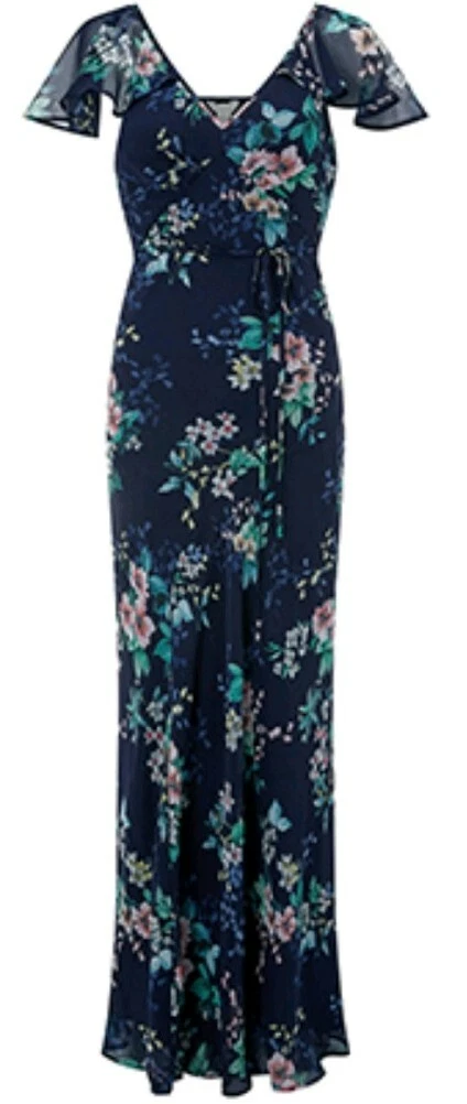 Navy maxi top dress floral