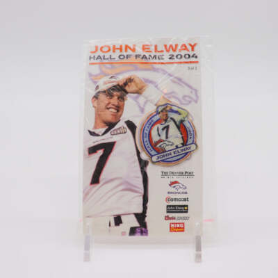 John Elway Autographed Denver Broncos Wilson Sz 44 Orange Jersey Beckett 52845