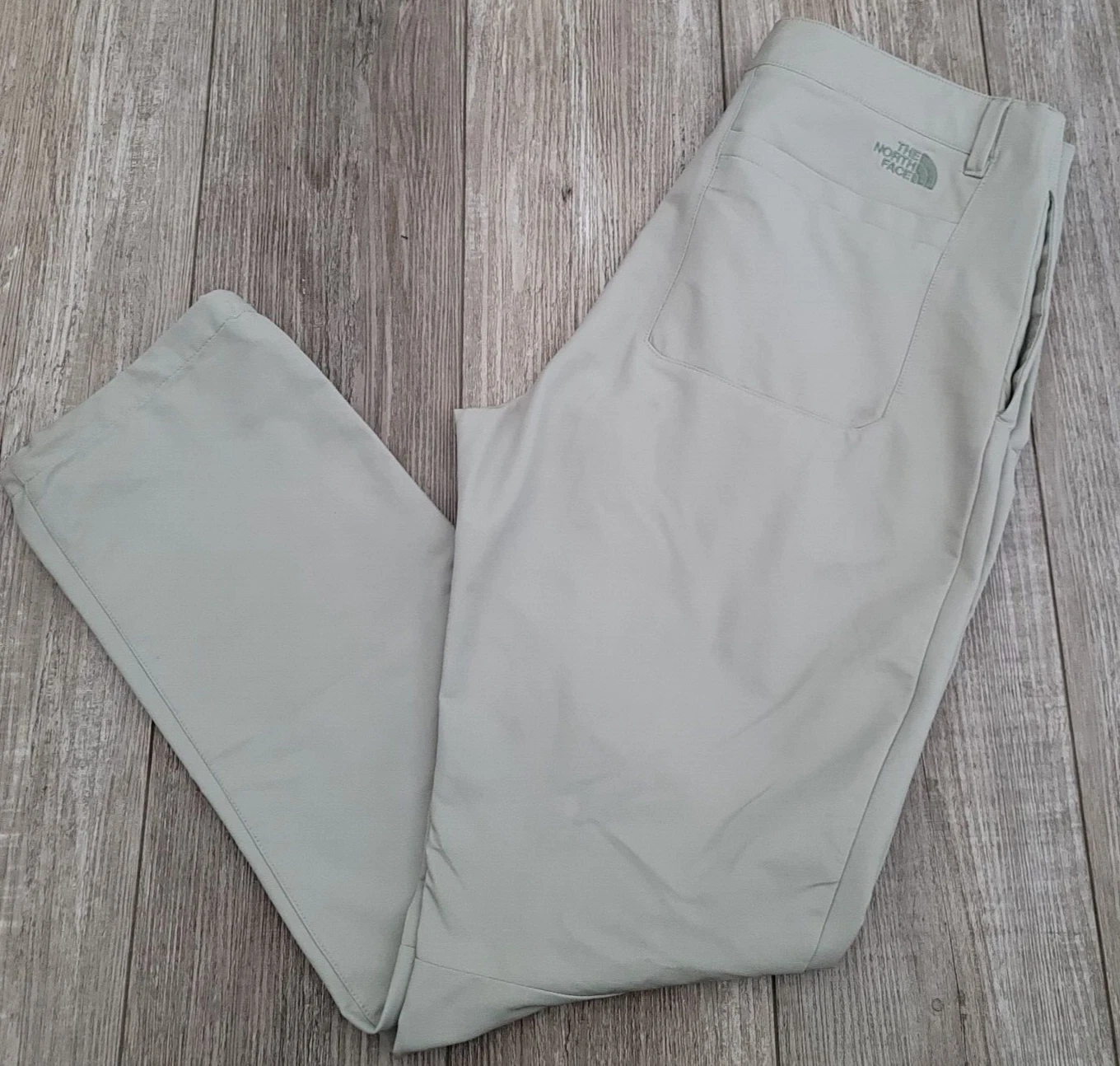 The North Face TNF hiking climbing pants UPF 40+ light green mens 34 x 31 Nylon