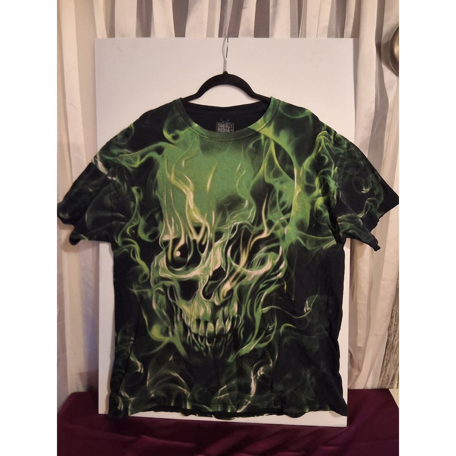 ALTRA MAGLIETTA TESCHIO FUMANTE VERDE E NERO XL