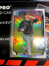 2015 BOWMAN CHROME DRAFT REFRACTOR PARALLEL ZACK ERWIN #24 WHITE SOX V836