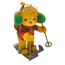  3945 Skiing Bear Christmas ornament 4 x 3 IN