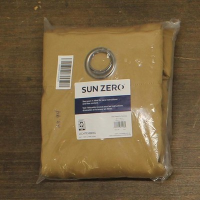 sun Zero Extreme Blackout Grommet Curtain Panel Gold Yellow 52x63