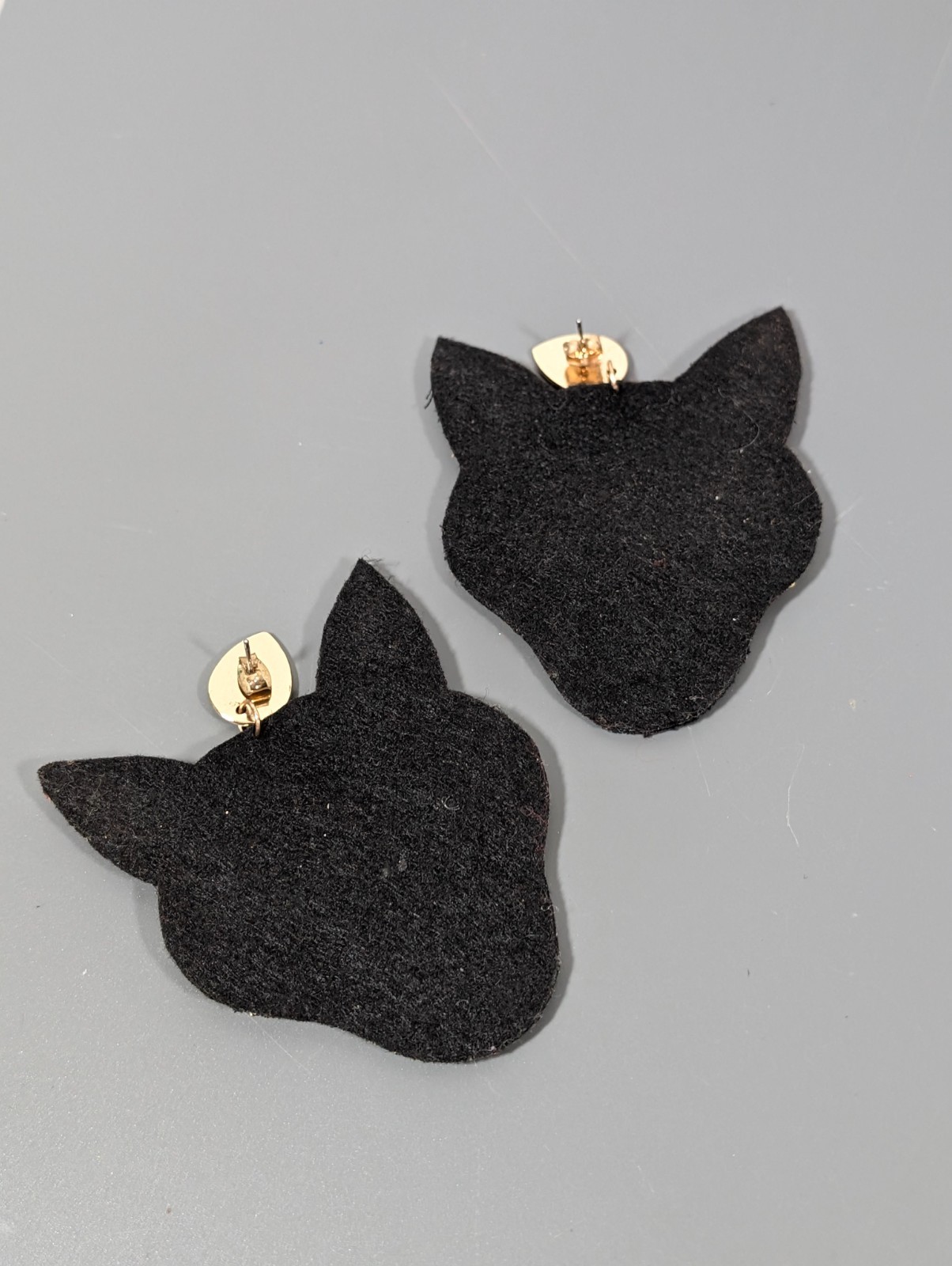 Beaded Leopard Cat Large Statement Earrings Dangl… - image 6