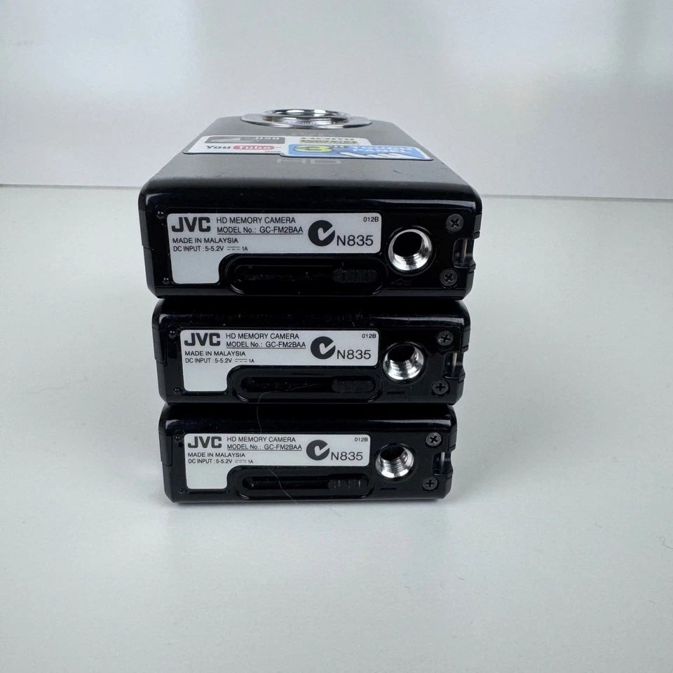 3x JVC Picsio GC-FM2BAA Digital Palm Camcorder Video Camera 1080p HD Tested READ - Image 3 of 4