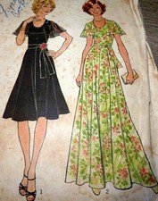 LOVELY VTG 1970s DRESS Sewing Pattern 12/34