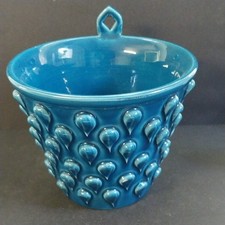 Bitossi Keramik Wand &Uuml;bertopf Rimini Blue - Piume Muster Aldo Londi