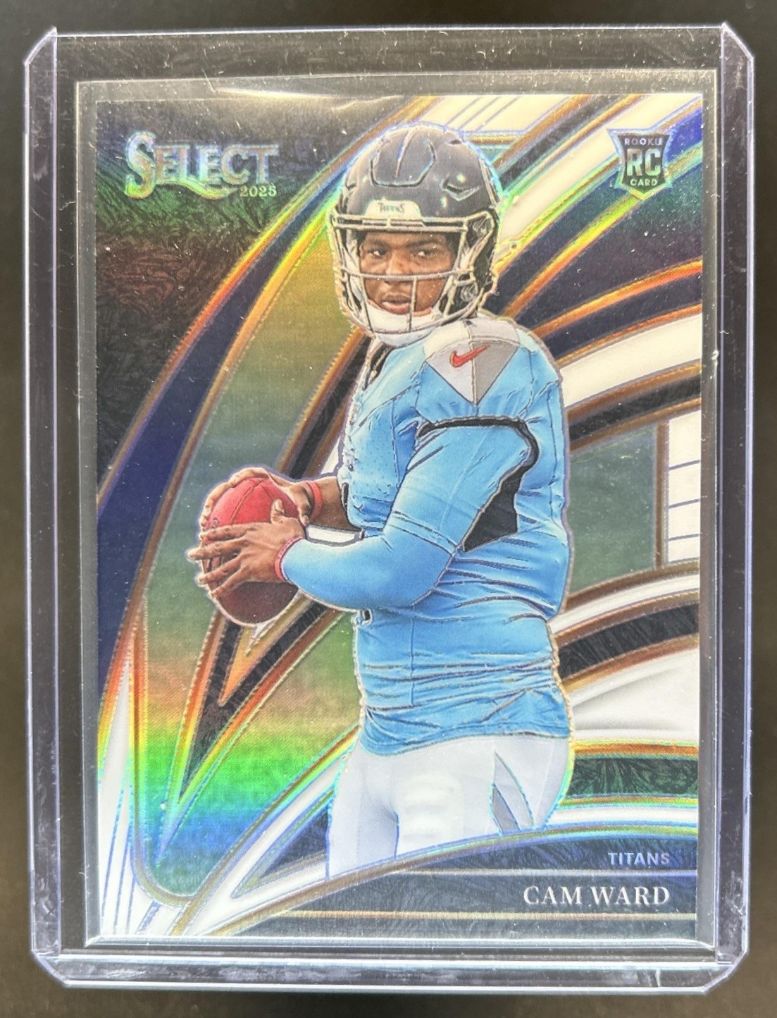 2025 Panini Select Cam Ward Club Level RC White Prizm Rookie #/35 Titans