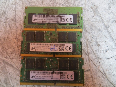 #ad #ad Lot of 3 Defective Micron 8GB PC4 2133P DDR4 SODIMM Laptop RAM AS IS $96.00