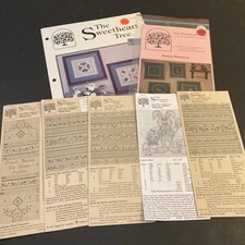 Sweetheart Tree Lot of 7 Cross Stitch Patterns Needle Roll Easter Bunny Design