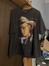 LARGE VINTAGE 90  S GARTH BROOKS TOUR T SHIRT