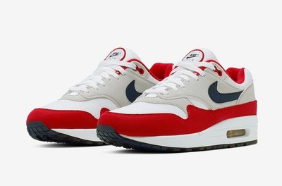 NIKE Air Max 1 ''Forth of July'' USA 'Grey Red' CJ4283-100, Size 4 BNIB