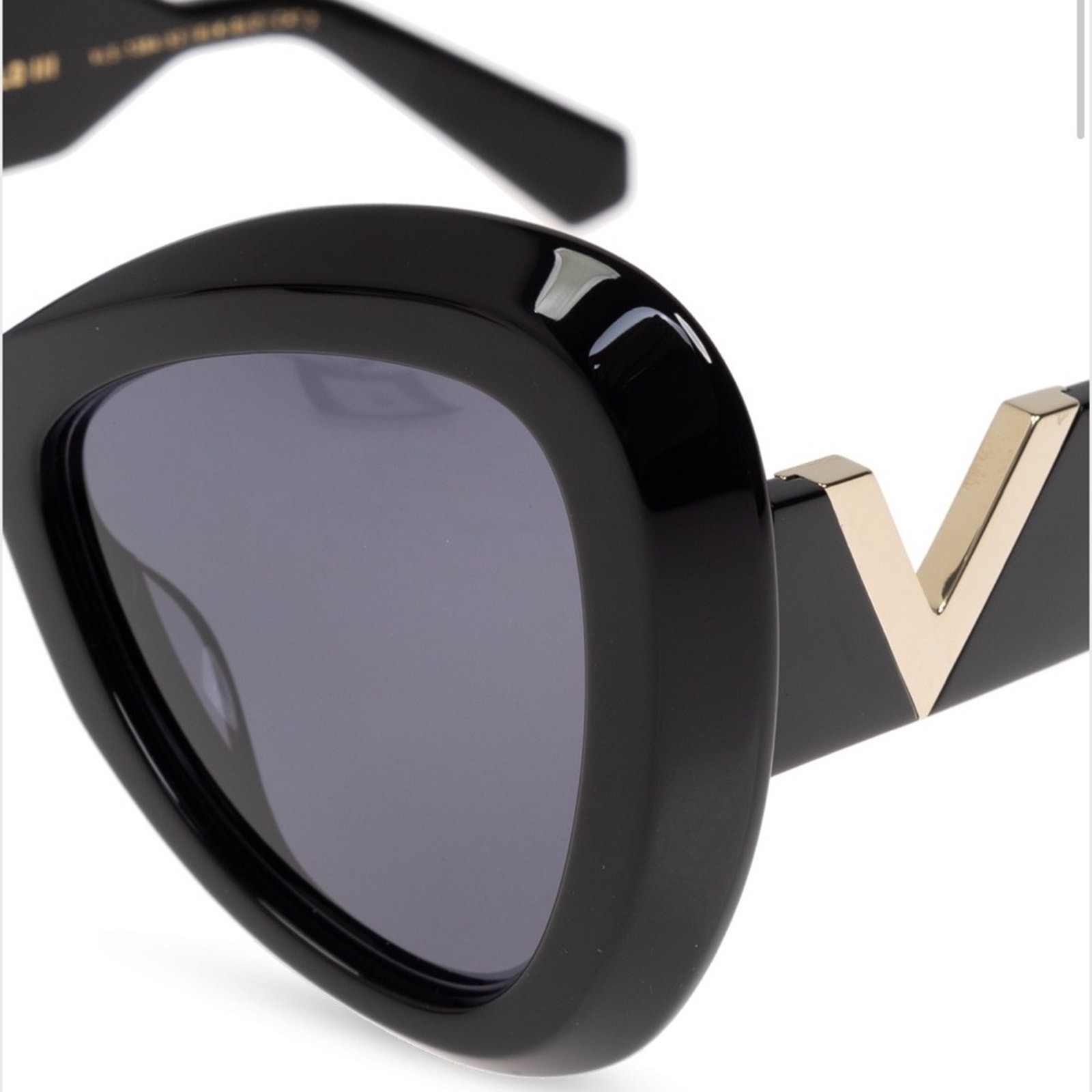  New! Valentino V GOLD III VLS 138A, Chic Black Sunglasses, Authentic thumbnail 3