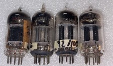 4- Sylvania 5814A 12AU7 Black Plate Square Getter Vacuum Tubes TV7 Strong