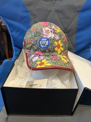 Gucci GG Supreme Flora Canvas Baseball hat Size L 58cm | eBay