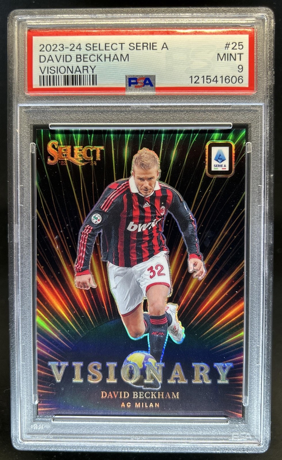 2023-24 Panini Select Serie A David Beckham Visionary #25 Milan PSA 9