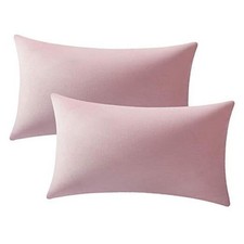 12x20 Throw Pillow Covers Pink: 2 Pack Cozy 20" x 12" Pack of 2 Baby Pink