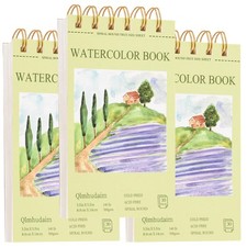 3-Packs Watercolor Paper Pad 3.5x5.5 Inch 30 Sheets 140lb/300g Spiral-Bound