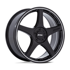 17x8 Petrol Pe003 P2e Gloss Black W Machined Lip Wheel 5x1105x115 40mm