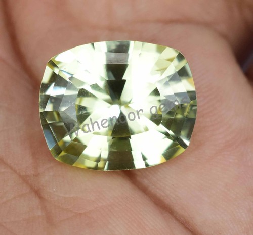 19.05 Ct Natural Yellow Heliodor Beryl Certified Cushion Master Cut Gemstone - Picture 6 of 8