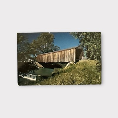 Bufordville Covered Bridge And Old Bollinger Mill Postcard Vintage Unposted