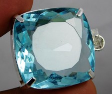 Pendant 87.90 Ct Natural Aquamarine Cushion Cut Brazilian Gemstone Cerified