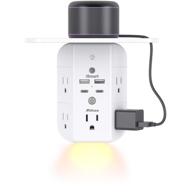 Multi Plug Outlet with Shelf, Smasener 6-Outlet India