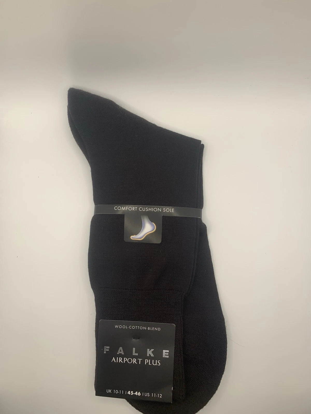 Falke Men’s Airport Plus Socks Wool Cotton Blend 10-11 Brown Cushion Sole Freepo