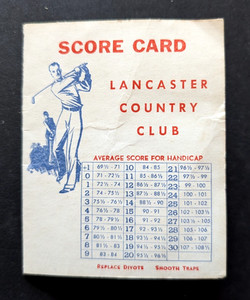 vtg - Golf scorecard - LANCASTER COUNTRY CLUB cc - 1960 - Lancaster OH