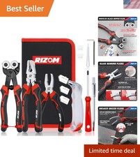Glass Cutting Tool, Glass Cutter 2-20MM, 8" Tile Nippers, 8" Glass Running Pl...