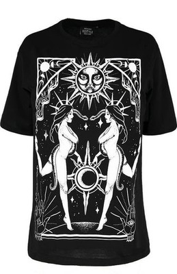 Restyle Witchy Oversized T-Shirt - Coven - Gothic Emo Oversized Top